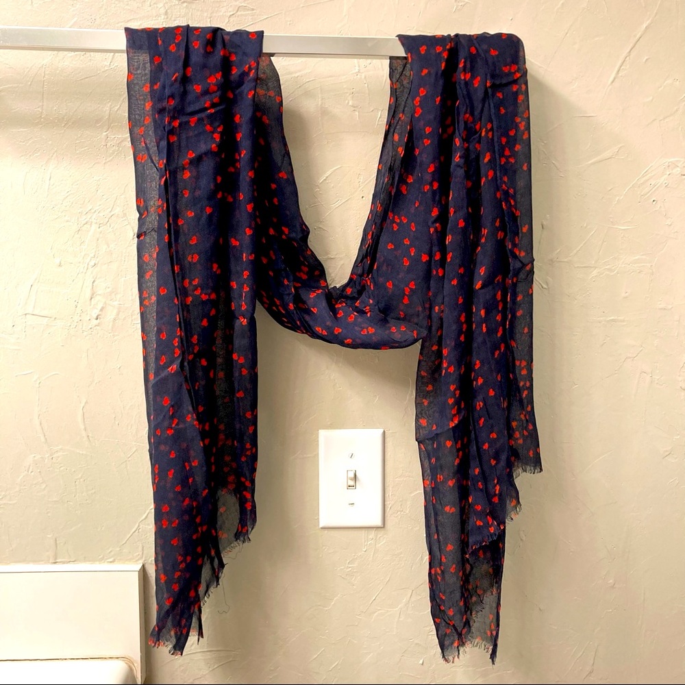 The Limited Navy Heart Scarf